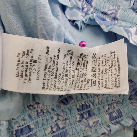 J Crew Womens Floral Blue Ruffle Skirt Size XS - Picture 7 of 7